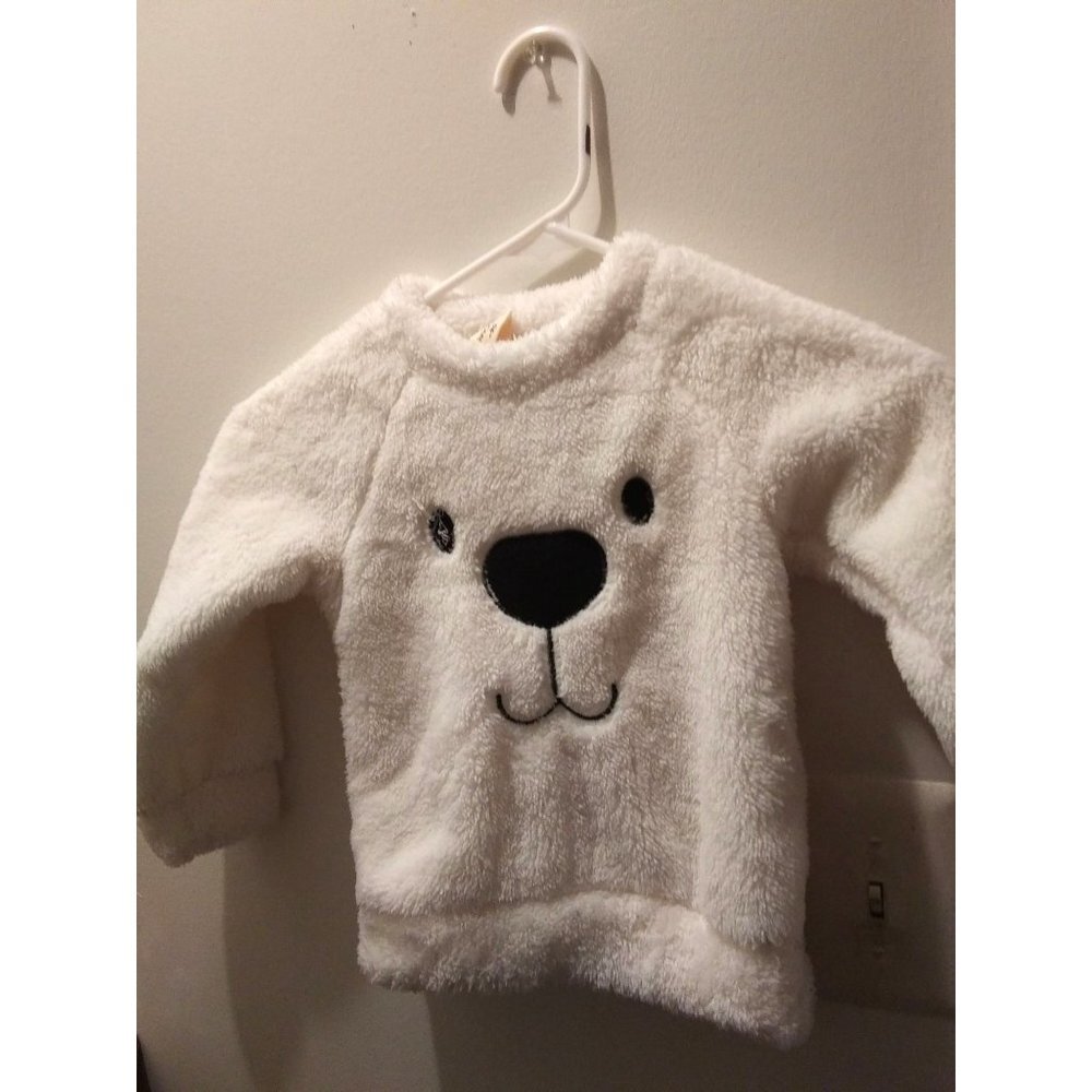 Kacakid size 90 (2T) white puppy dog pullover top hand wash